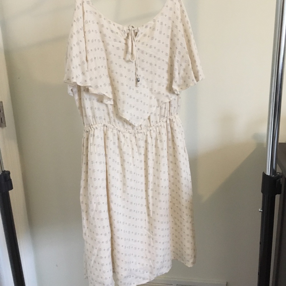 Spaghetti strap cream dress